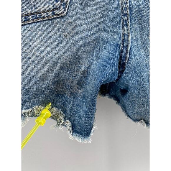 BANANA REPUBLIC Women’s Blue Medium Wash Denim Distressed High-Rise Shorts SZ 30 - Picture 6 of 12